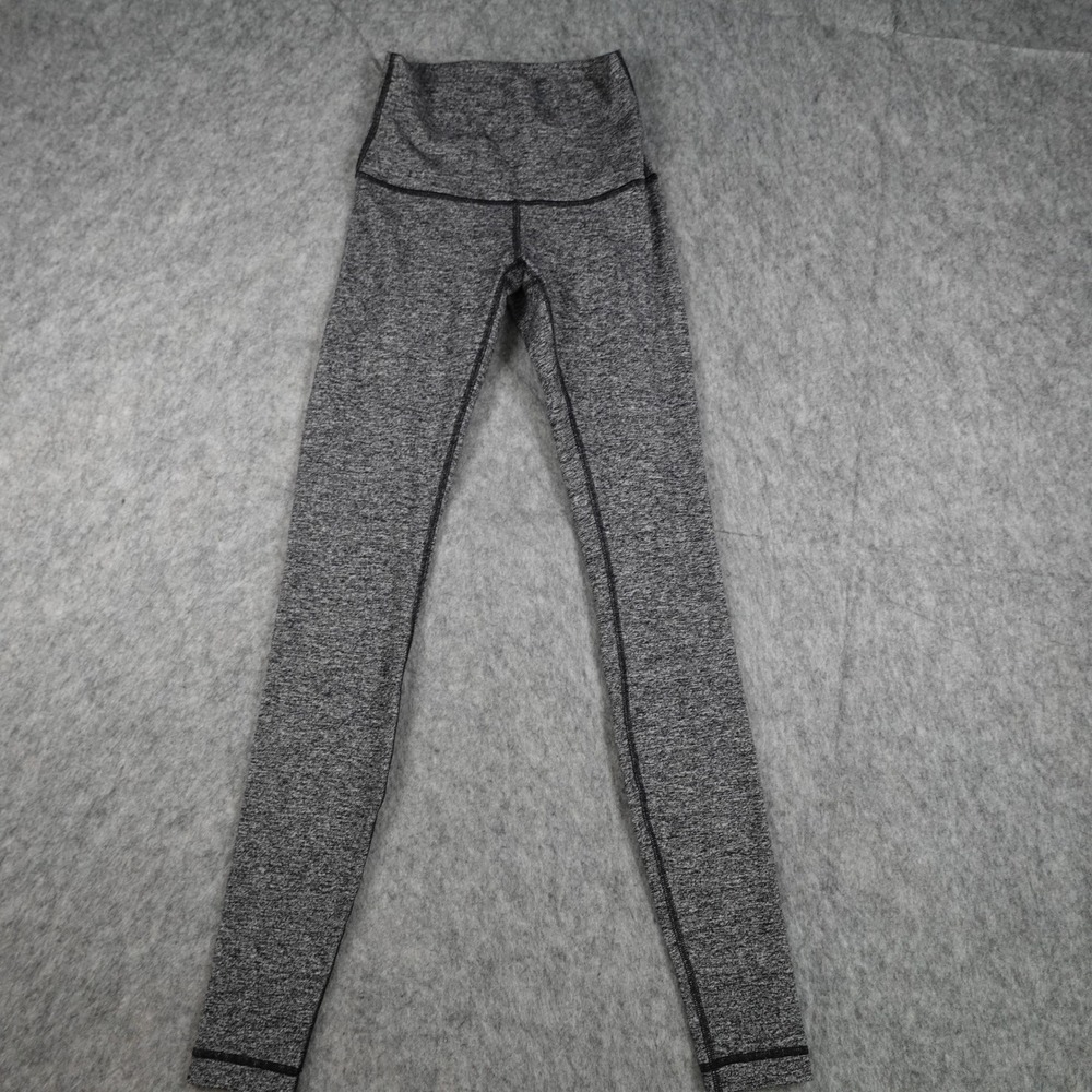 Lululemon Leggings Womens 4 Gray Heathered High Rise Full Length Yoga‎ 30"